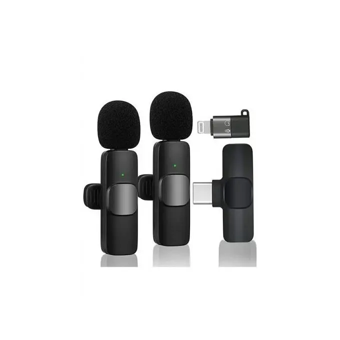 TiLECC Microphone Sans Fil à Collier Mini Blé sans fil Portable Pour L'enregistrement Audio Et Vidéo