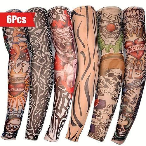 Gukbis 6pcs Tattoo Sleeves, Outdoor Cycling Sleeves, Arm Protection Sleeves