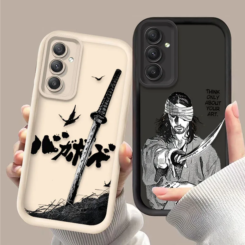 Vagabond samouraï japonais bande dessinée étui pour Samsung Galaxy S25 S24 Ultra S23 S22 S21 Plus FE A56 A36 A26 A16 A06 A15 A25 A35 A55