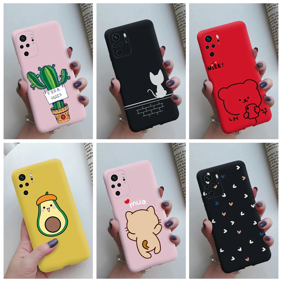 Pour couverture Xiaomi Poco M5S étui pour Poco M5S M5 M4 Capas mignon chat Cactus Silicone téléphone arrière TPU coque souple pour Poco M5 M5S Fundas