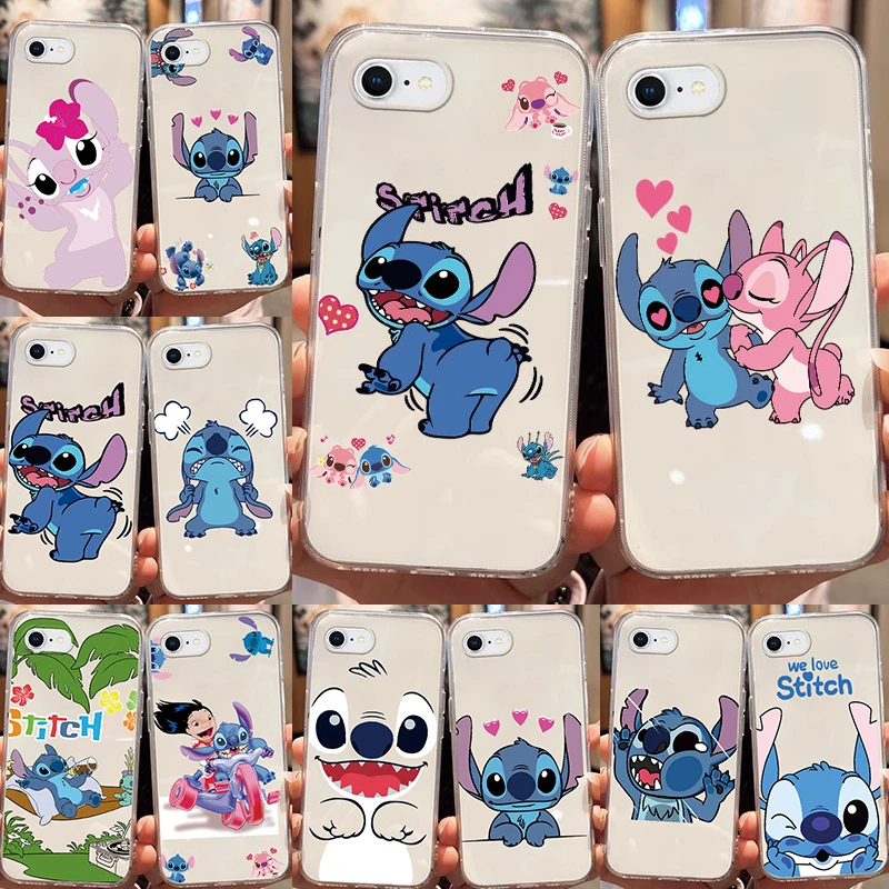 Pour IPhone 6 6S 6 Plus XR X XS XS Max 8 SE 2022 SE 2020 7 8 Plus 7 Plus point mignon dessin animé populaire coques en Silicone transparent