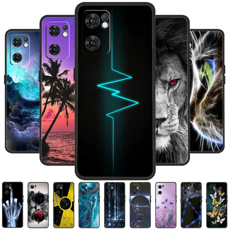 Pour Oppo Find X5 Lite étui CPH2371 mode Silicone souple TPU mat couverture de téléphone pour OPPO FINDX5 Lite 5G antichoc pare-chocs Fundas