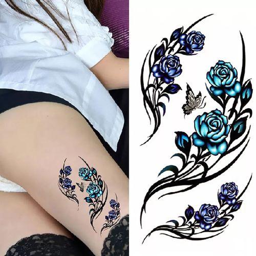 Tatouage Temporel couleur multicolore D014
