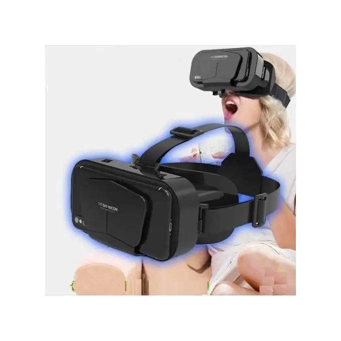 VR SHINECON Taille D'écran De Cinéma 3D Casque VR/Lunettes De Réalité Virtuelle Pour Tous Les Téléphones + ÉCOUTEURS GRATUITS