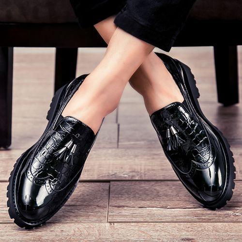 Chaussures Hommes Glands Mocassins Baladeuses Noir