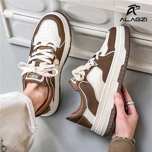 ALagzi Men's Trendy American Board Shoes - Brown