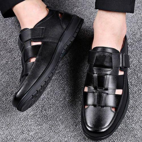Chaussures Creuses Confortables Classiques Pour Hommes Noir