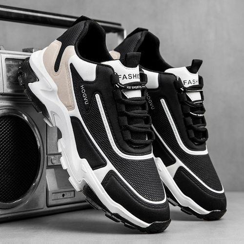 Athletic Low-Top Lace Up Sneakers - Multicolor
