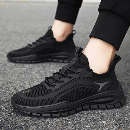 BLWOENS Fashion Lace Up Sneakers Men's Shoes-Black