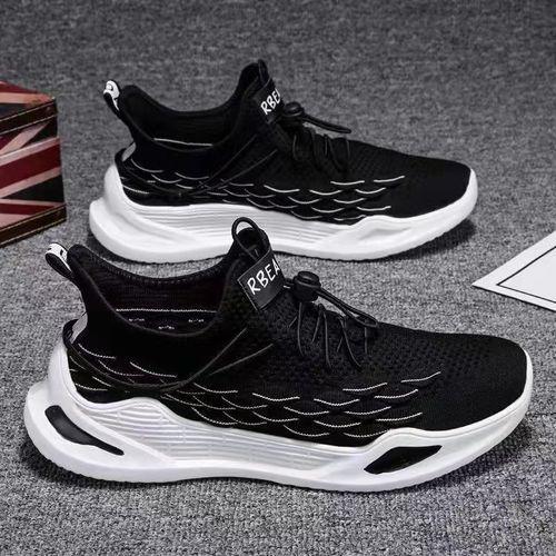 BLWOENS Fashion Lace Up Sneakers Men's Shoes-Black