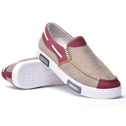 Chaussures En Toile De Sport Casual Pour Hommes - Khaki