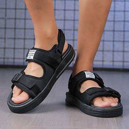 Men's Palm Sandals Shoes Comfortable Soft Sole Casual Black