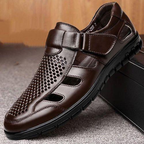 Brown Leather Sandals For Men