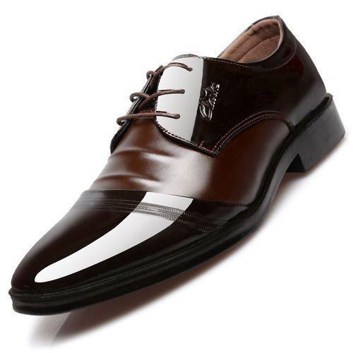 Chaussures Décontractées De Style Coréen Pour Hommes D'affaires Formelles à Bout Pointu-marron