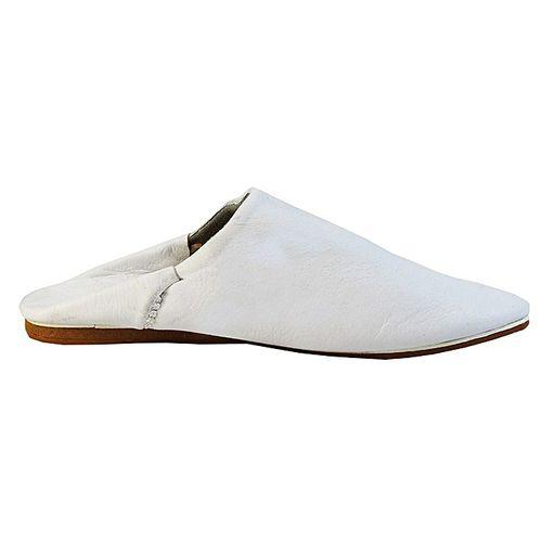 Ngaye Babouche Ngaye - 100% Cuir - Blanc- mbarakiss