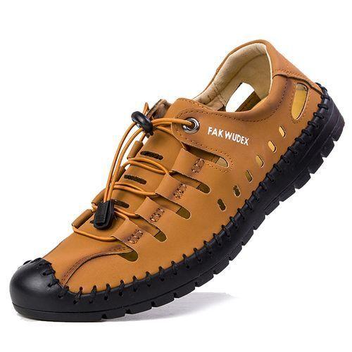 Men's Leather Soft Bottom Breathable Sandals