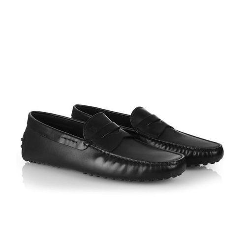 mocassin en cuir - pour homme - noir