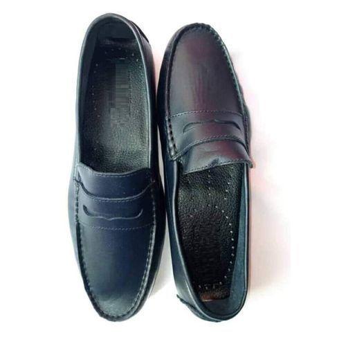 Mocassins En Cuir Pour Homme -BLEU