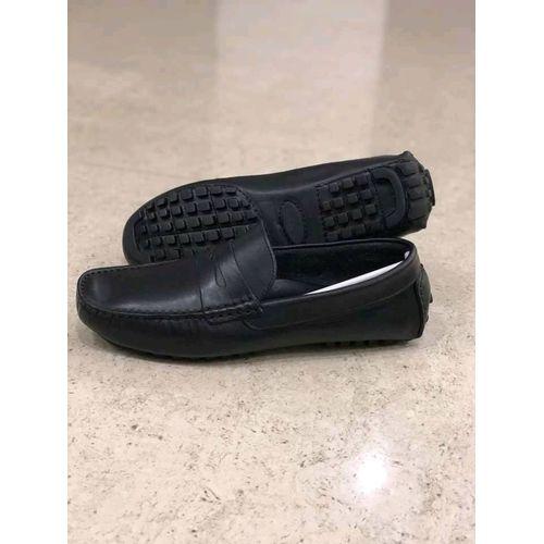 mocassin en cuir - pour homme - noir