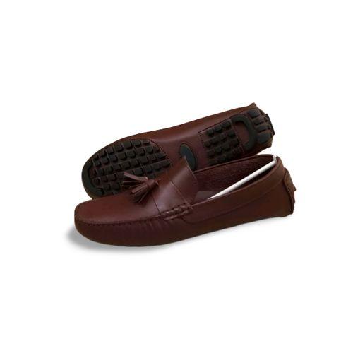 mocassin en cuir pour homme - marron