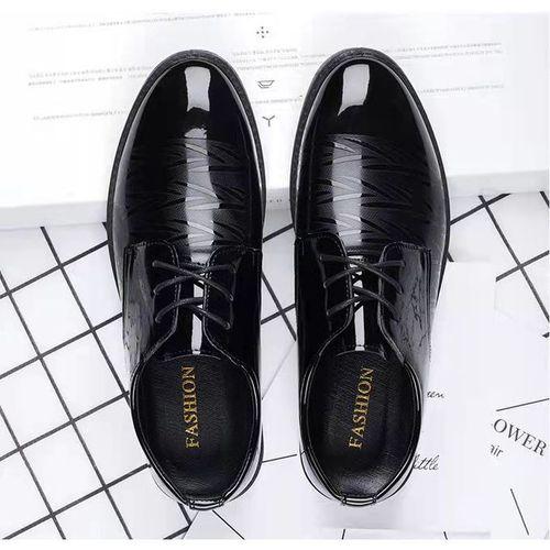 Affaires Habillées Chaussures Pour Les Jeunes Hommes Anglais Noir Rond Chaussures Décontractées