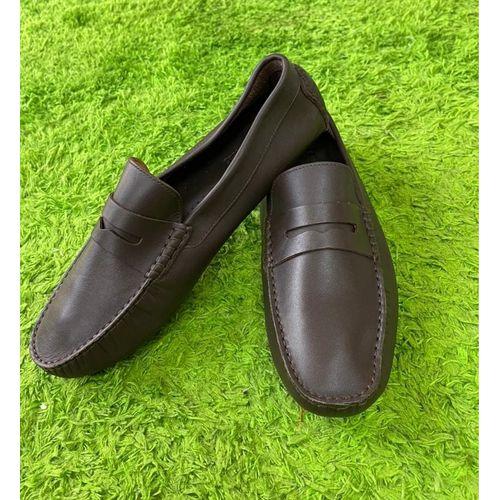 mocassin en cuir pour homme - marron