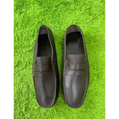 mocassin en cuir pour homme - marron