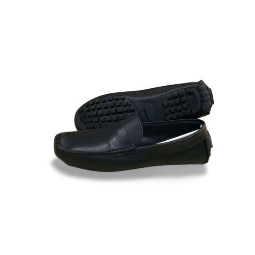 mocassin en cuir - pour homme - noir