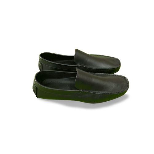 mocassin en cuir - pour homme - noir