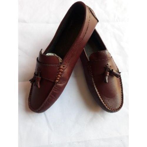 mocassin en cuir pour homme - marron