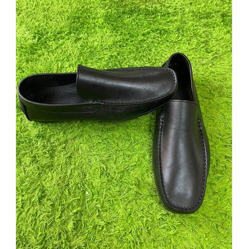 mocassin en cuir - pour homme - noir