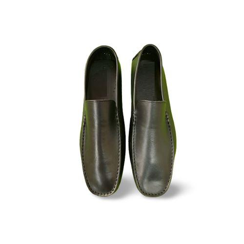 mocassin en cuir - pour homme - noir