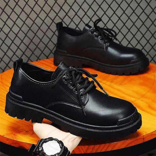 Men Glossy Tassel Brogue Leather Shoes Loafers & Slip-ons Formal Corporate Black