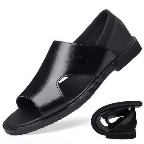 Men's Palm Sandals Shoes Comfortable Soft Sole Casual Black