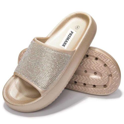 Sandales à plateforme pailletées et strass pour femme - Venant de Londres