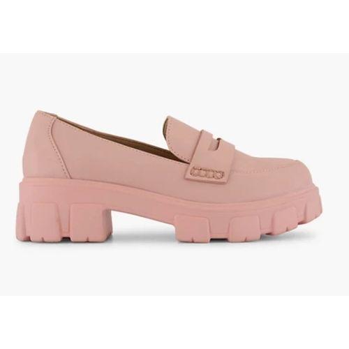 Primark Mocassins en cuir Rose pour femme Venant de Londres