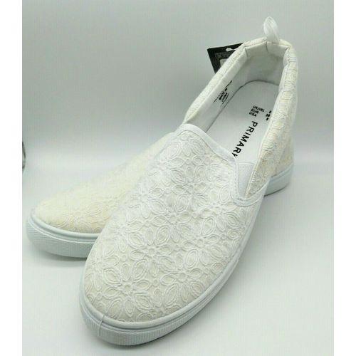 Primark Chaussures plates à enfiler à motif floral blanc