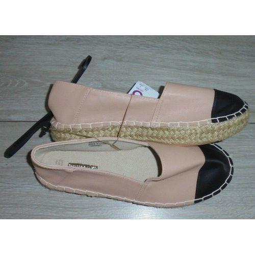 Primark Espadrille Elégante pour Femme Rose/Noir