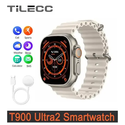 Partagez ce produit TiLECC Montre Intelligente 2.19 Pouces Haut Appel Bluetooth Intelligent IP67 étanche Smart Watch-blanc