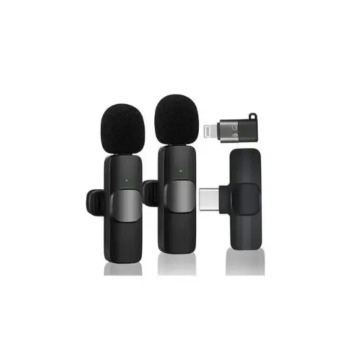 TiLECC Microphone Sans Fil à Collier Mini Blé sans fil Portable Pour L'enregistrement Audio Et Vidéo