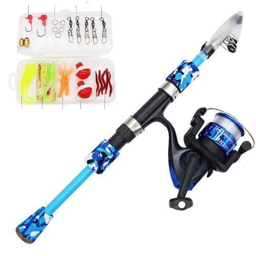 Kit Combiné Canne à Pêche Télescopique Et Moulinet Spinning