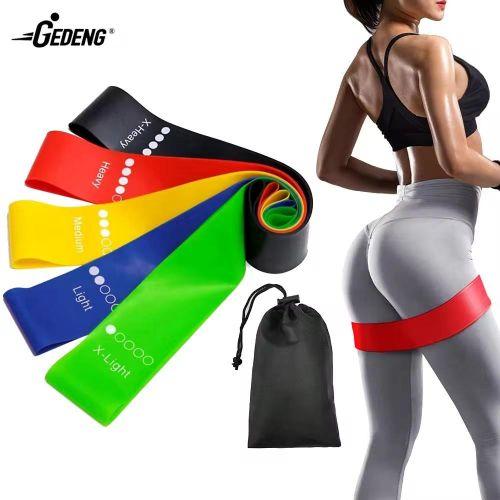 High Quality Sac avec 5 Bandes Élastique de Résistance différents poids pour fitness musculation full body plat - 5 Pièces