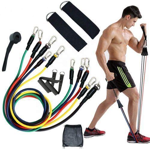 Lot de 10 bandes de résistance, ensemble de bandes de résistance d'exercice portables