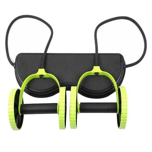 Machine Exercice Taille Minceur Abdominale - Corde de Traction Formation Minceur Abdominale Double Roue Rouleau