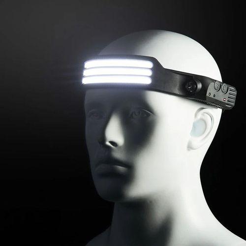 Lampe frontale à LED Rechargeable avec capteur de mouvement, projecteur pour le Camping, la course à pied et la randonnée