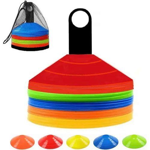 50Pcs Cônes De Football Agilité Entraînement Sports Disques avec Sac De Transport et Support