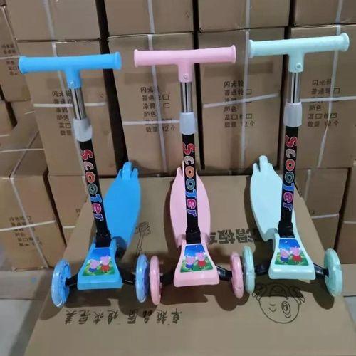 Dms Trottinette pour enfants, 2 roues, pliable, pour filles et garçons, 3 hauteurs réglables, roues lumineuses