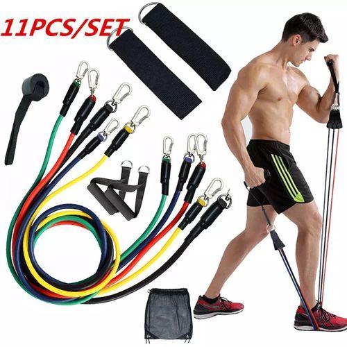 11 PCS resistance set band yoga exercice fitness tube bandes