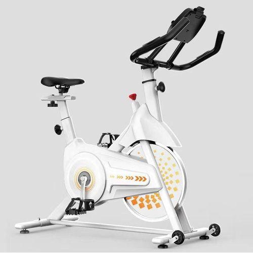 Vélo d'Appartement Résistance Réglable avec Capteur de Fréquence Cardiaque, Support pour Portable,