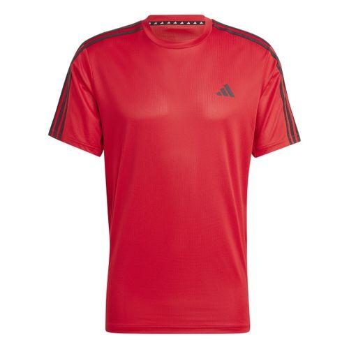 Adidas Train Essentials 3-Stripes Training T-Shirt T-Shirts Hommes - Rouge